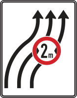 Verschwenkungstafel Verkehrszeichen 515-22 mit Zeichen...