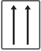 Fahrstreifentafel nach Zeichen 521-30