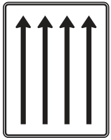 Fahrstreifentafel nach Zeichen 521-32