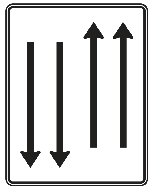 Fahrstreifentafel nach Zeichen 522-33
