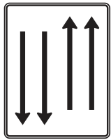 Fahrstreifentafel nach Zeichen 522-33