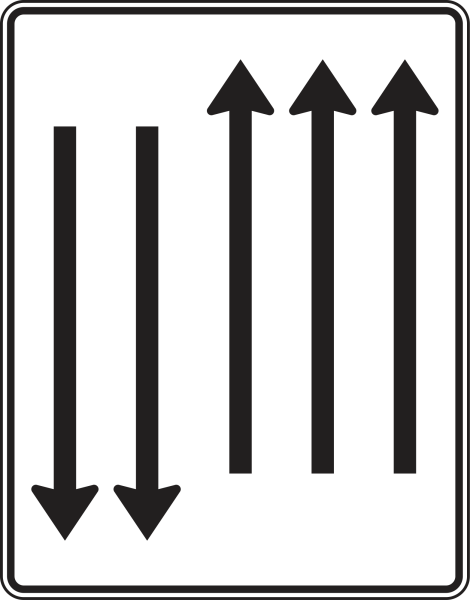 Fahrstreifentafel nach Zeichen 522-34