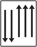 Fahrstreifentafel nach Zeichen 522-34