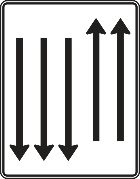 Fahrstreifentafel nach Zeichen 522-35