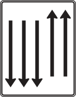 Fahrstreifentafel nach Zeichen 522-35