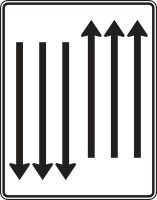 Fahrstreifentafel nach Zeichen 522-36