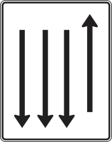 Fahrstreifentafel nach Zeichen 522-38