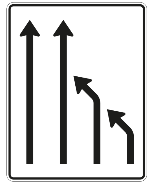 Einengungstafel nach Zeichen 531-15