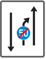 Einengungstafel mit Zeichen 279