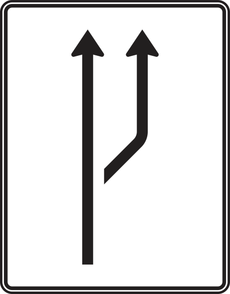 Aufweitungstafel nach Zeichen 541-20