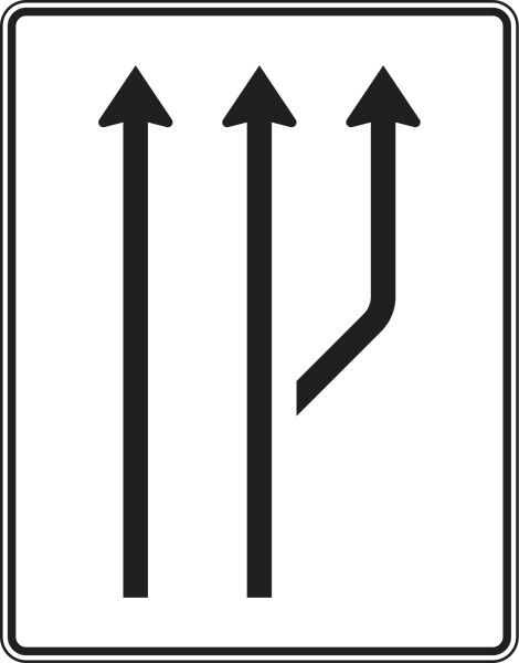 Aufweitungstafel nach Zeichen 541-21