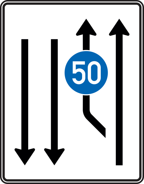 Aufweitungstafel mit Zeichen 275