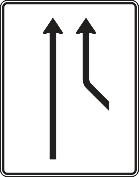 Zusammenführungstafel nach Zeichen 550-20