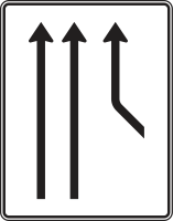 Zusammenführungstafel Verkehrszeichen 550-21, 1600 x...