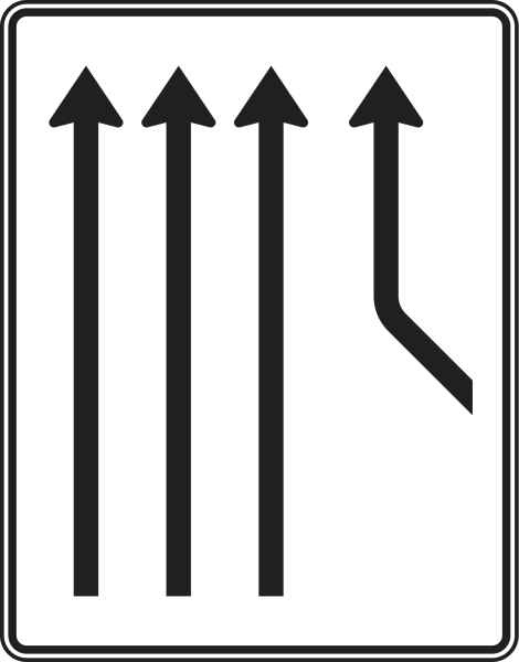 Zusammenführungstafel nach Zeichen 550-22