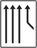 Zusammenführungstafel Verkehrszeichen 550-22, 1600 x...