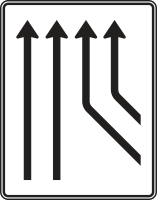 Zusammenführungstafel Verkehrszeichen 550-23, 1600 x...