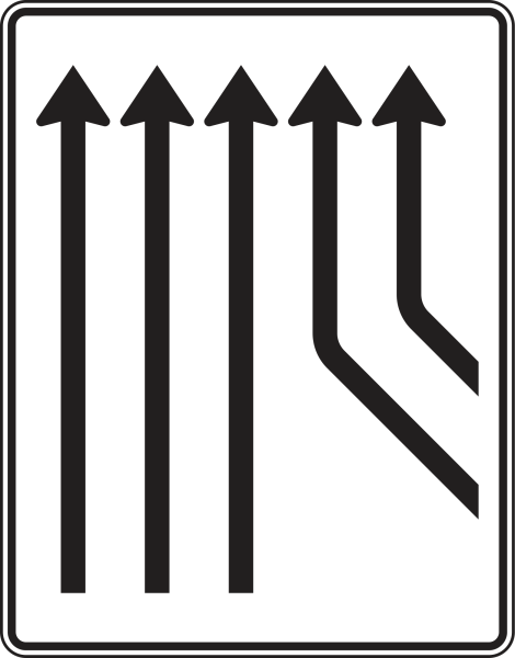 Zusammenführungstafel nach Zeichen 550-24