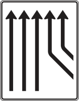 Zusammenführungstafel Verkehrszeichen 550-24, 1600 x...