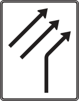 Zusammenführungstafel Verkehrszeichen 551-21, 1600 x...