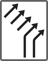 Zusammenführungstafel Verkehrszeichen 551-23, 1600 x...