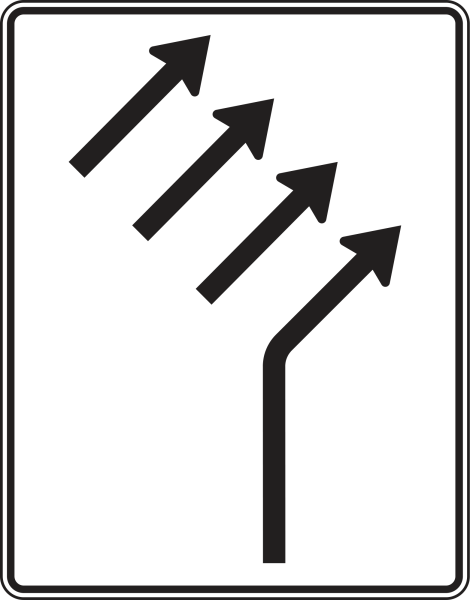 Zusammenführungstafel nach Zeichen 551-24