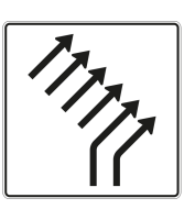 Zusammenführungstafel nach Zeichen 551-26