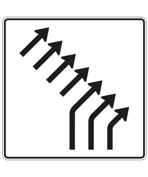 Zusammenführungstafel nach Zeichen 551-27