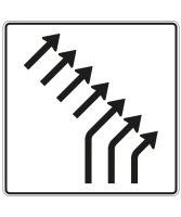 Zusammenführungstafel nach Zeichen 551-27