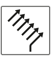 Zusammenführungstafel nach Zeichen 551-28