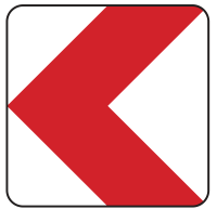 Richtungstafel Verkehrszeichen 625-14 in Kurven,...