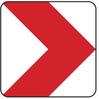 Richtungstafel Verkehrszeichen 625-24 in Kurven,...