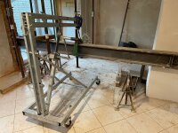 MÜBA Kragarmlift Typ KAL 275, klappbar inkl. Verstellbarer Kurbel, Kopfgabel-Verstellbereich 1,10 - 2,75 m