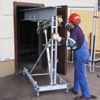 MÜBA Kragarmlift Typ KAL 275, klappbar inkl. Verstellbarer Kurbel, Kopfgabel-Verstellbereich 1,10 - 2,75 m