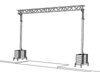MÜBA Kabelbrücke Typ KB 7,5 Standardausführung Nutzlast 20 kg / lfm. (ohne Ballast), Durchfahrtsbreite: 7,50m, Durchfahrtshöhe: 5,10m