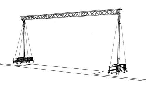 MÜBA Kabelbrücke Typ KB 11,50 Nutzlast 20 kg / lfm. (ohne Ballast), Durchfahrtsbreite: 11,50m, Durchfahrtshöhe: 5,10m