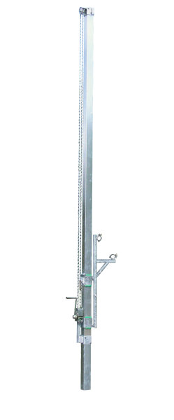 MÜBA Standmast für Kabelbrücke 12381 Stahl verzinkt, ohne Ballast, komplett mit Sicherheitsbremskurbel