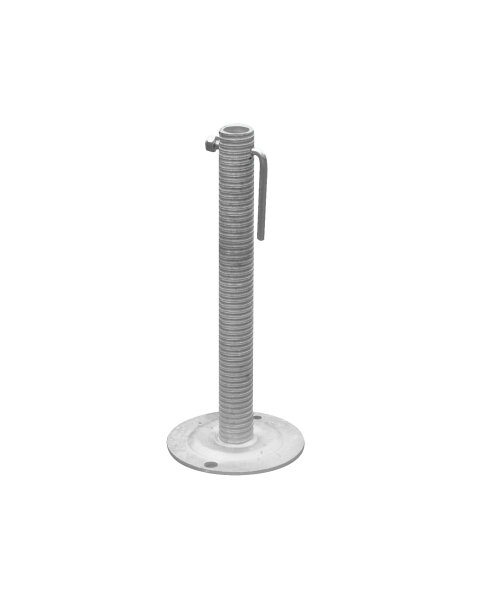 MÜBA Fußspindel 12389 für Kabelbrücke verzinkt, mit Knebelschraube, Ø 38 x 350 mm
