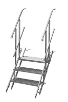 MÜBA Bautreppe 12149 verzinkt, mit 3 Stufen und...