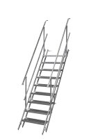 MÜBA Bautreppe 12169 verzinkt, 9 Stufen mit...