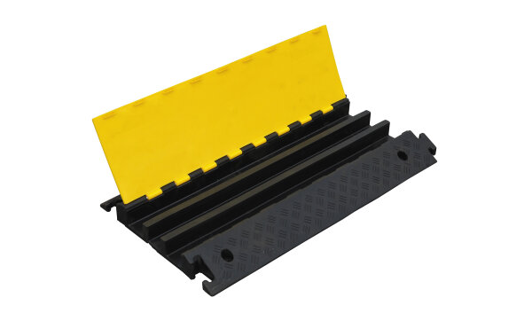 MÜBA Kabelüberfahrschutz 12133 mit Nut und Federsystem, 3 Kanäle Ø 60 mm, 900 x 500 x 70 mm
