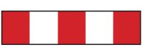Leitmal waagerecht, 250 x 1000 mm, 2 mm, refl. RA 2B
