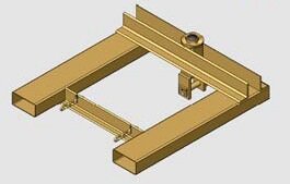 Probst Zubehör ET-D/B 43100373 für mechanischen Scherengreifer SG I 50 kg, Einstecktaschen mit Handdrehvorrichtung, 2500 kg Tragfähigkeit