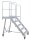 MÜBA Alu-Podesttreppe mit Geländer,Standfläche 1,05 x 0,64 m, Höhe 1,25m, Breite 1,12m