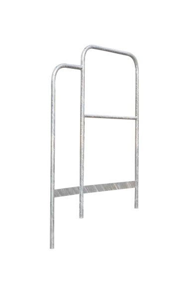 MÜBA Geländer 10957 für Alu-Podesttreppe 10956, Stahl verzinkt, TÜV GS geprüft, BG Bau förderbar