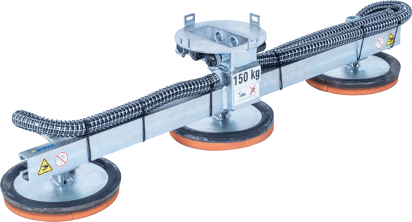 Probst Mehrfach-Saugplatte 42101192 MSP-3-S-150-3x22RD, 150 kg Tragkraft, 9,9 kg Eigengewicht