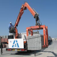 Probst Aufbaukranzange AKZ-UNI BS112-676 mit starrer Eintauchtiefe, 370-1370 mm Öffnungsweite, 3000 kg Tragfähigkeit