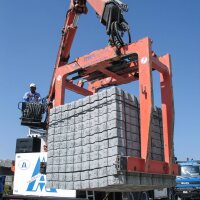 Probst Aufbaukranzange AKZ-UNI BS112-676 mit starrer Eintauchtiefe, 370-1370 mm Öffnungsweite, 3000 kg Tragfähigkeit
