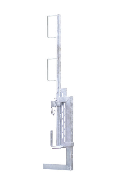 MÜBA Schutzgeländerzwinge zum Keilen mit geschlossenem Bretthalter, Verstellbereich 0 - 40 cm, verzinkt