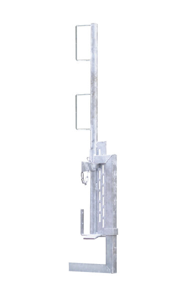 MÜBA Schutzgeländerzwinge 12239 zum Keilen, mit geschlossenem Bretthalter, verzinkt, Verstellbereich 0 - 40 cm